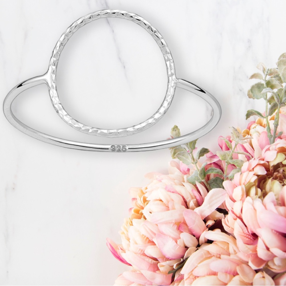 Sterling Silver Minimalist Karma Eternity Band